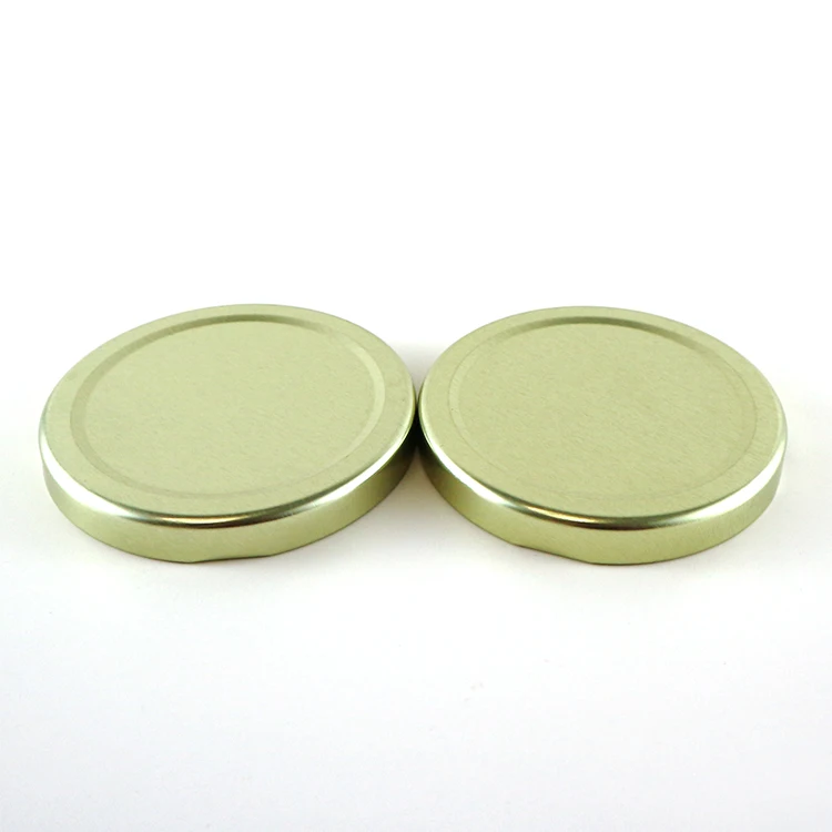 Cheap 38mm 43mm 53mm 58mm 63mm 70mm 82mm Light Gold Metal Tin Cap/ Lid Tinplate Twist Off Lid