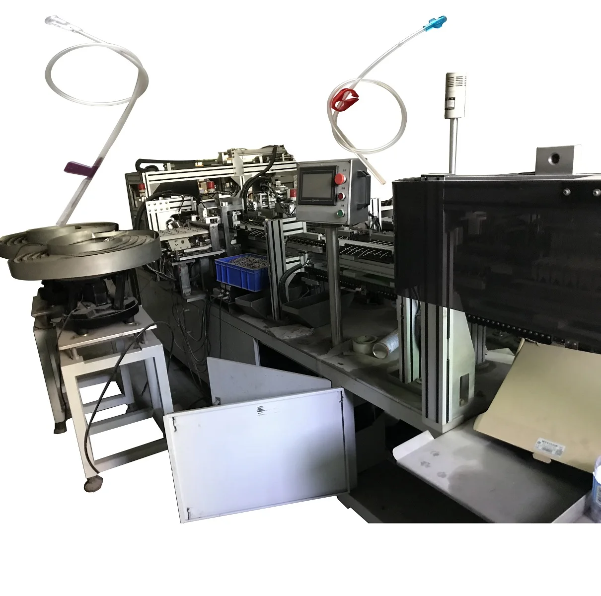 Disposable medical safety butterfly type eclipse blood collection hypodermic multi sample needle assembly making  machine