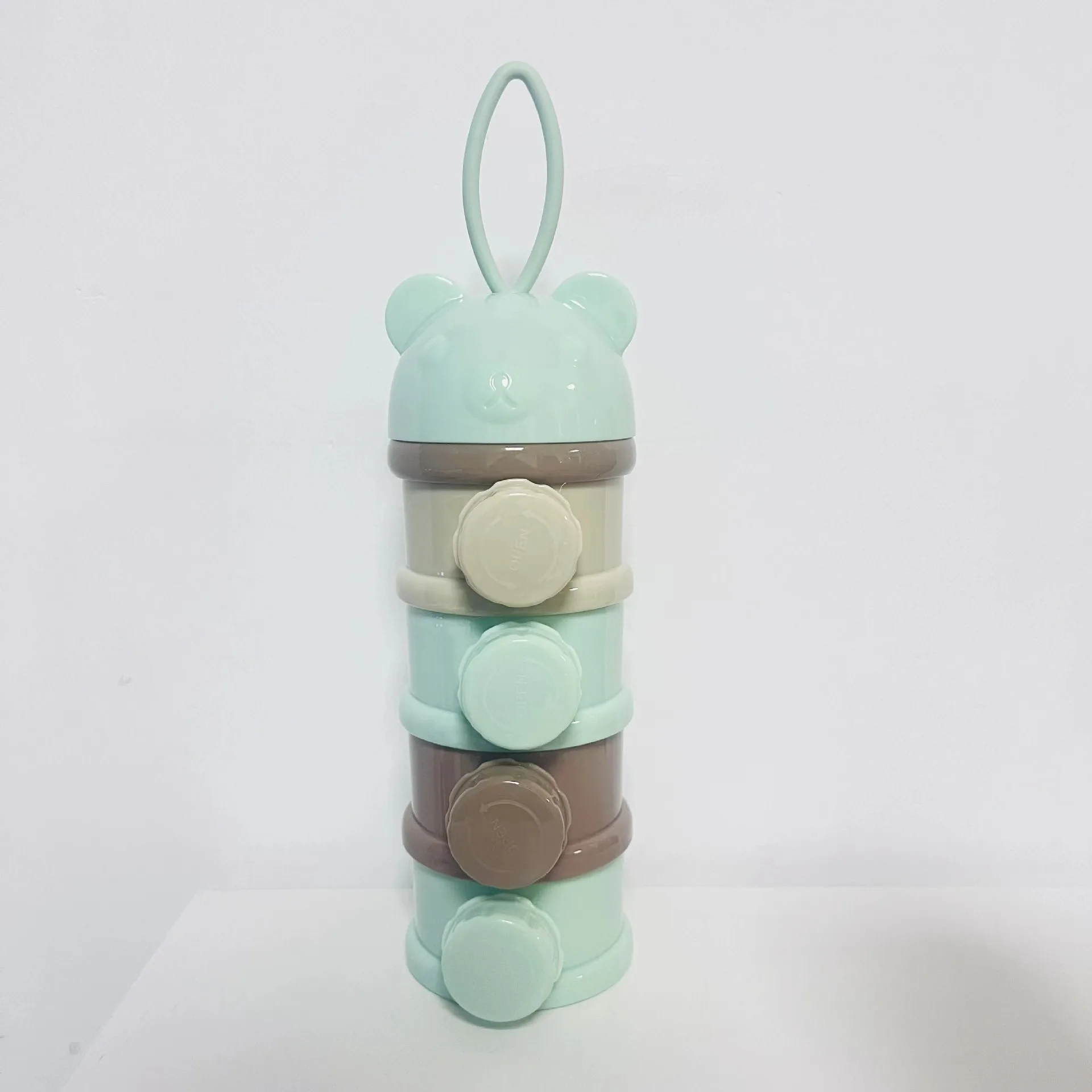 3/4 Layer Bear Portable Snack Container Essential Toddler Food Storage Box for Infant Milk Baby Powder Cereal Other Nourishments
