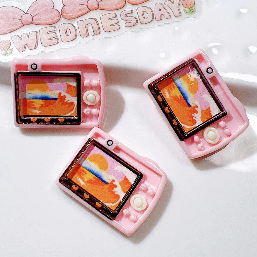 bulk stock wholesale price print craft cassette tape camera design flatback resin charms