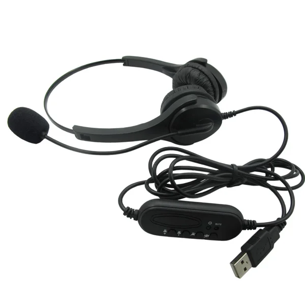 
Binaural call center usb headset with noise cancelling microphone 