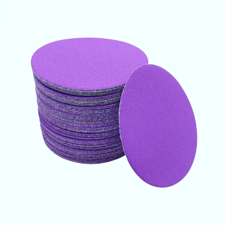 125mm sanding disc 5 inch round sand paper purple ceramic sanding discs for car or wood