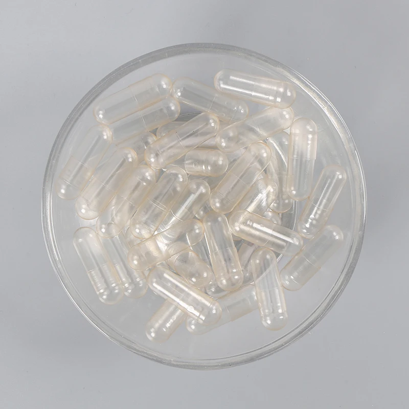 Empty gel vegetarian transparent colored hard capsule shell HPMC filled hollow capsule