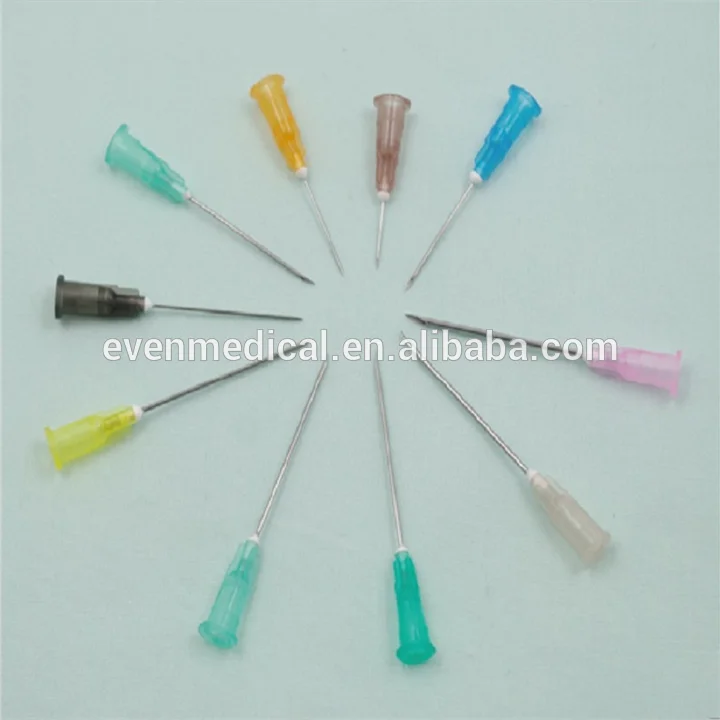 Stainless Steel Tips Disposable Sterile Hypodermic Needle From 16G To 30G Syringes With Safety Needle