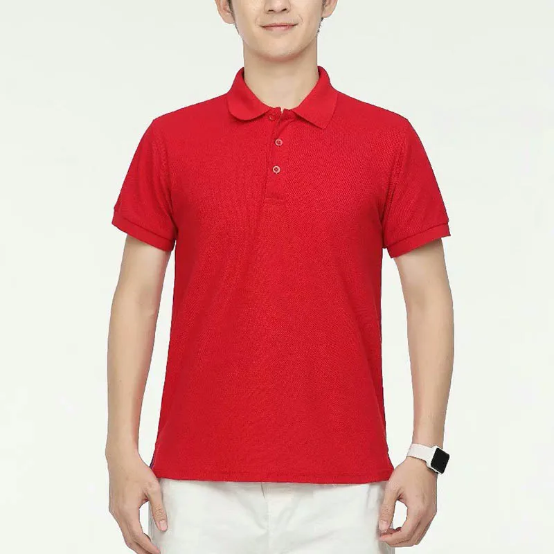 Wholesale Comfortable Breathable Solid Color Lapel Short Sleeve T-shirt Custom Logo Sportswear Mens Casual Polo T-shirts