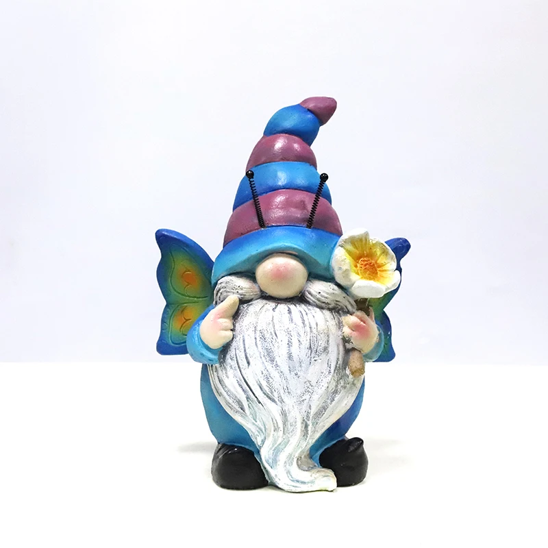 Redeco Wholesale Easter Gnome Toy Resin Crafts Cute America Gnomes Magnesium Oxide Crafts For Gifts Home Garden Decor