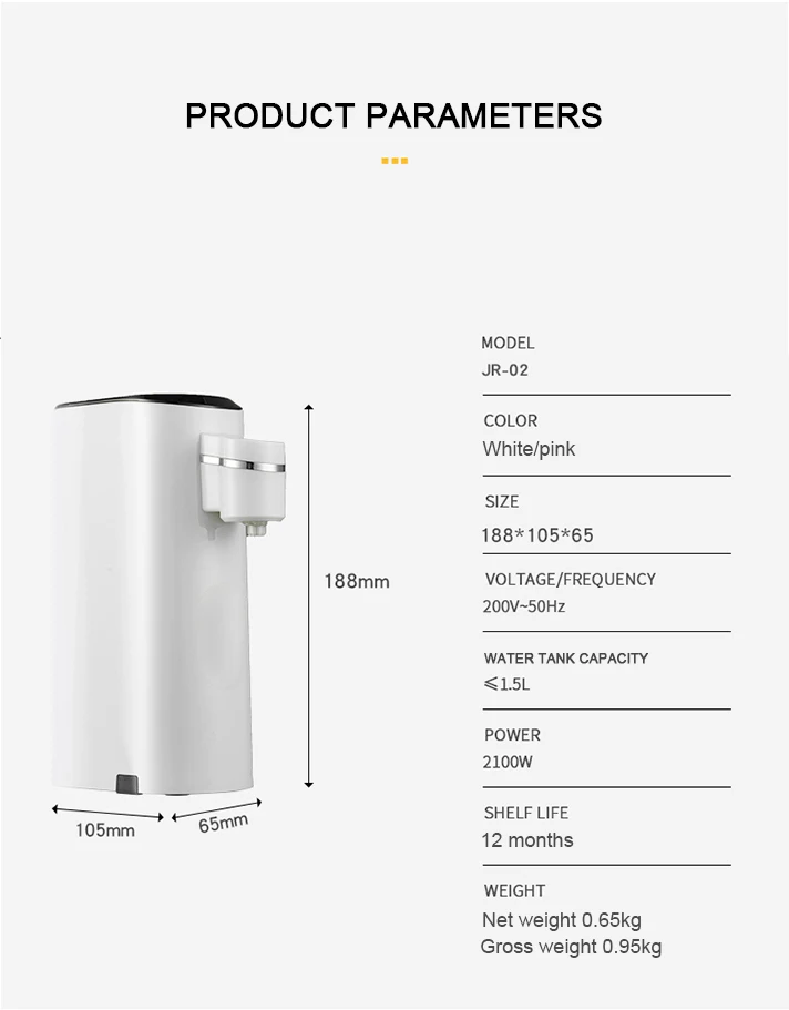 New multi-function household smart instant hot portable mini desktop water dispensers