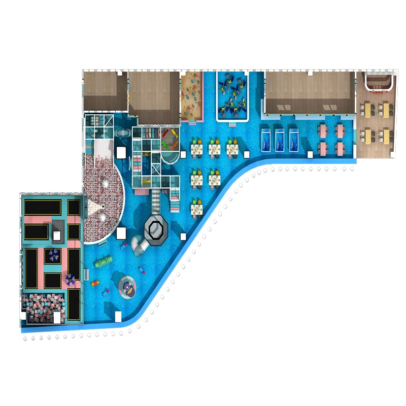 Pink Bubble House Ocean Ball Pools Kids Interactive Games Shopping Mall Entertainment Equipment with aircraft