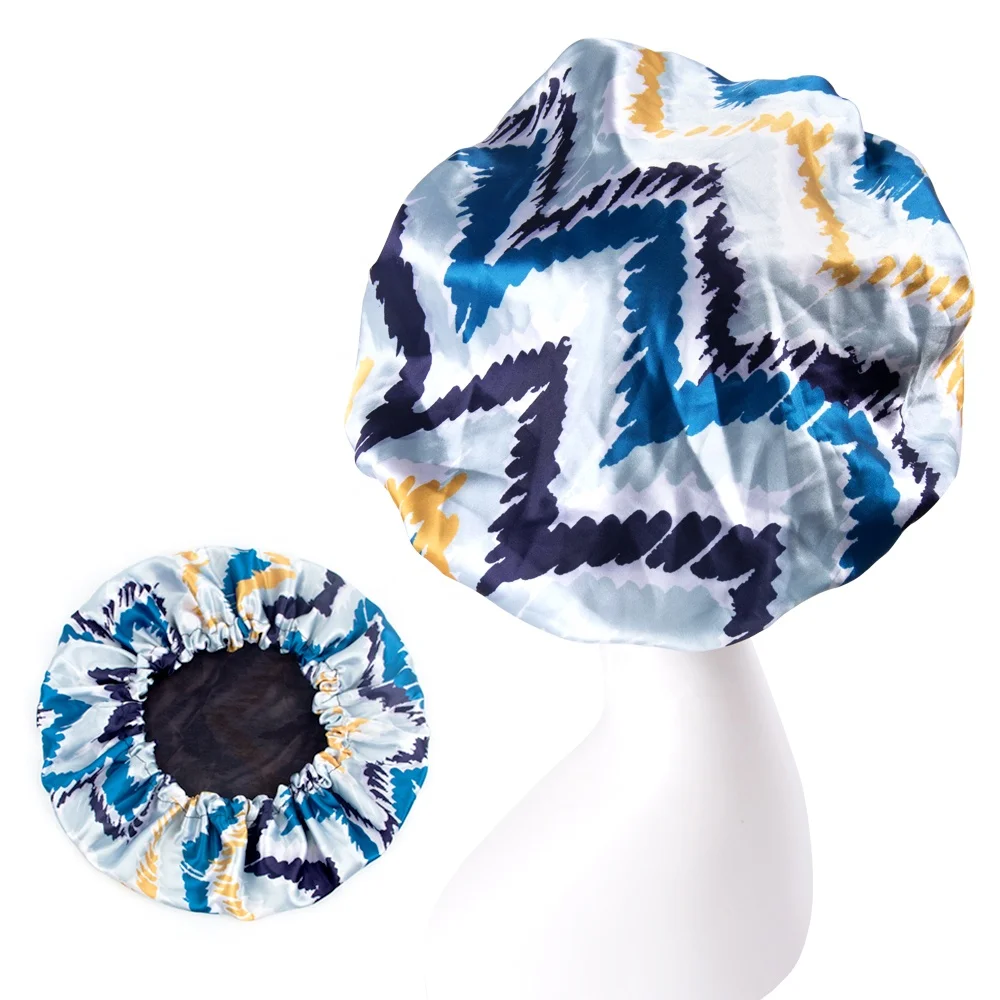 Reversible silky satin hair bonnet custom bonnets with logo