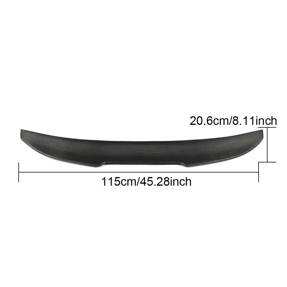 For Audi A6 C6 Carbon Fiber Rear Trunk Roof Spoiler 2008-2011