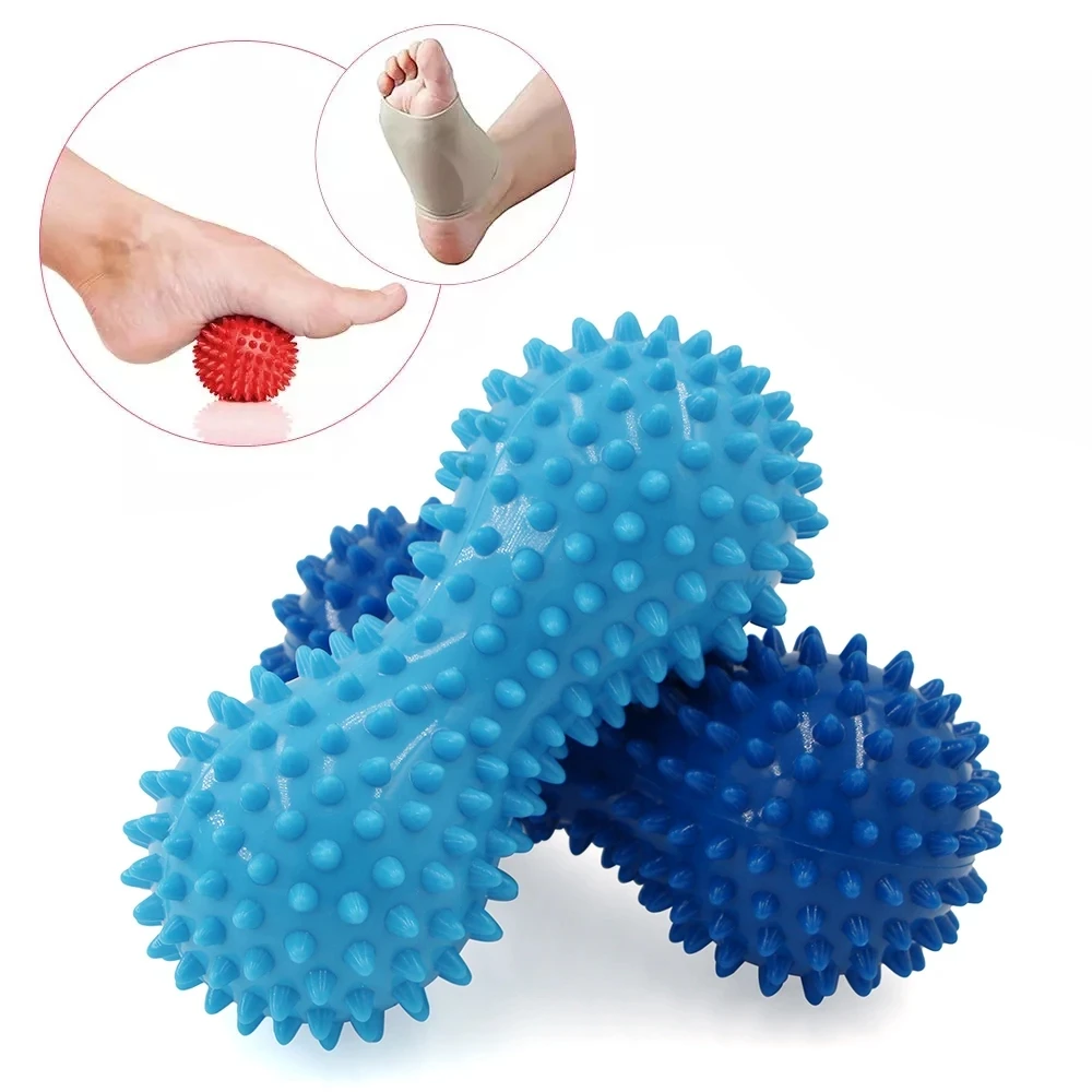 Peanut PVC Yoga Supplies with Thorns Workout Massage Ball Inflated Air Muscle Foot Massage Hedgehog Ball