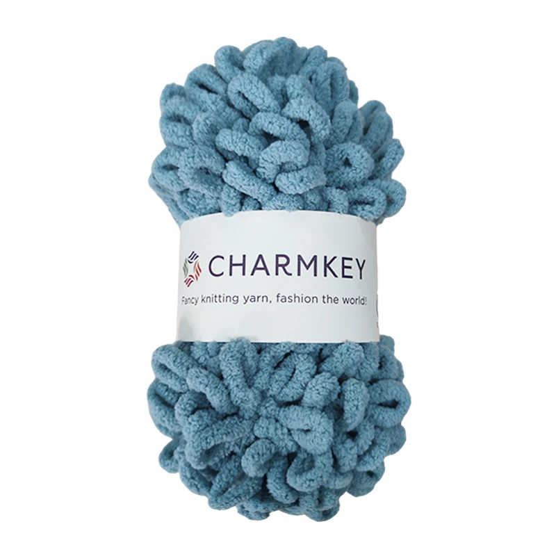 100% Polyester Crochet Puffy Fine Blanket Yarn Fluffy Circle Finger Knitting Loop