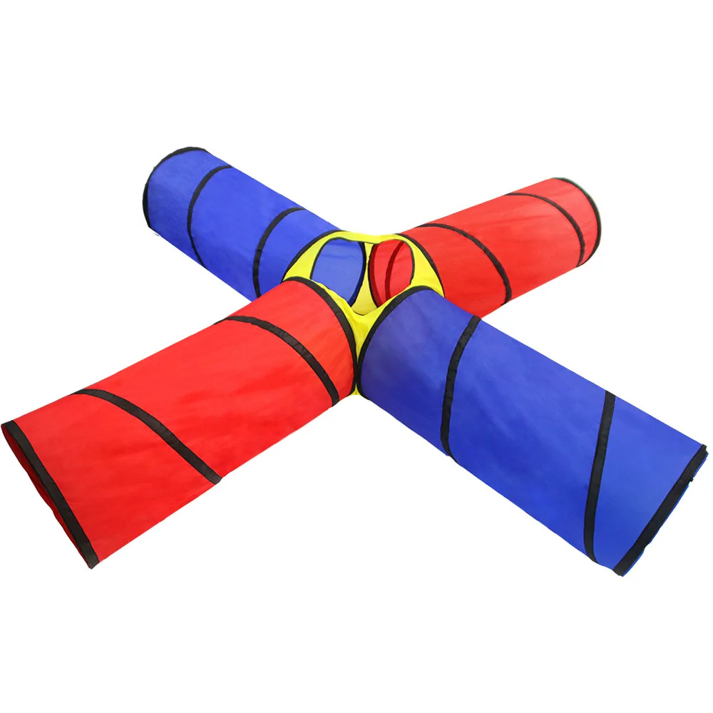 Kids Play Tunnel Tent Colorful Pop up Crawl Toy for Babies or Pet with Breathable Mesh Outdoor Indoor