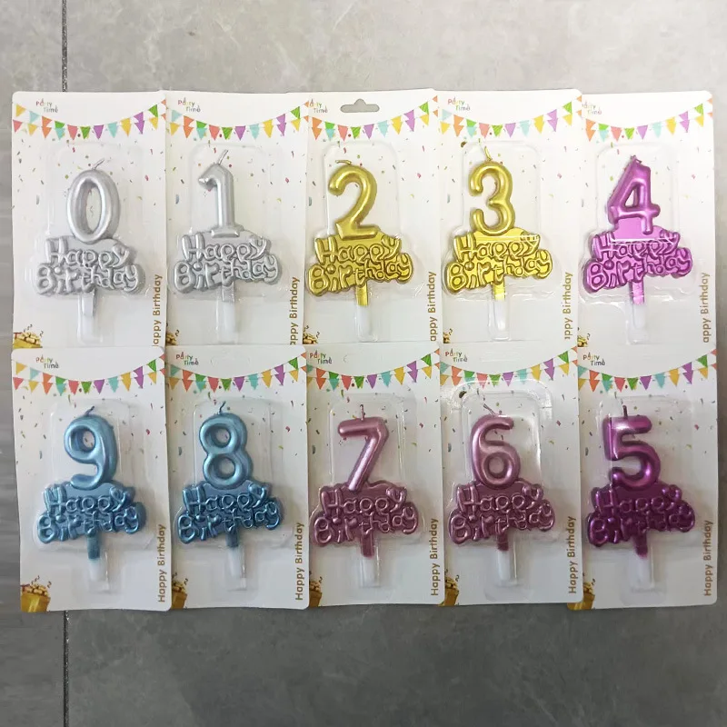SuXiu OEM Numbered Birthday Blessing Candle Home party decorations, digital birthdays other candles