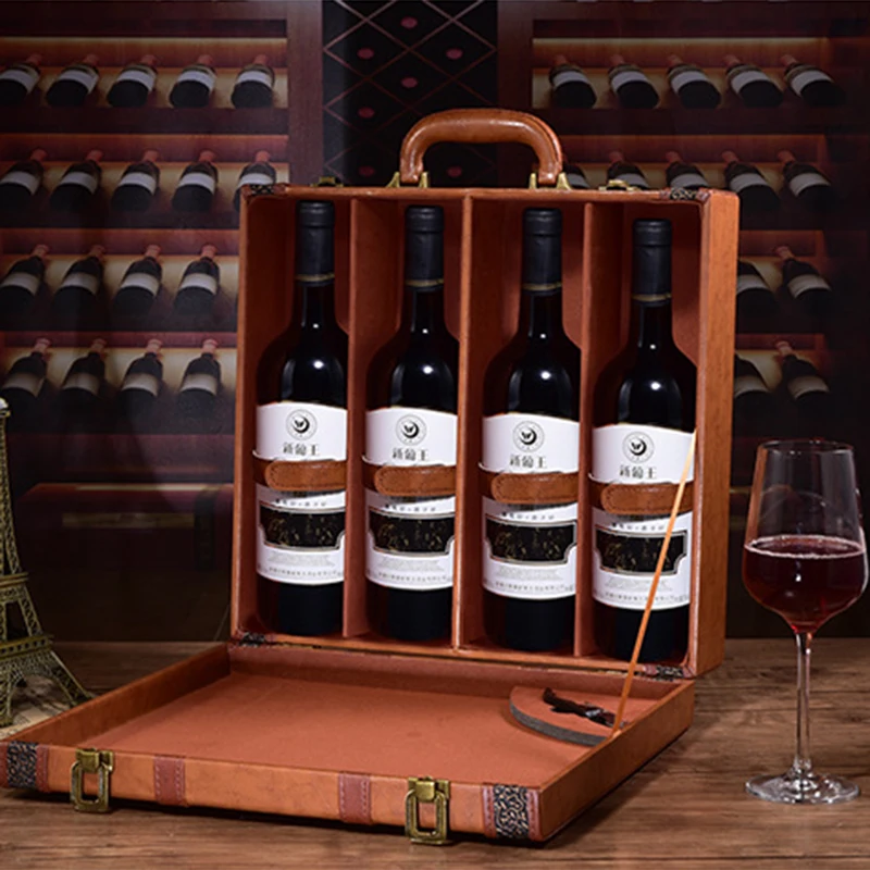 Wholesale Custom Red Wine Packaging Gift Box China Handmade Recyclable Wooden Luxury Boxes