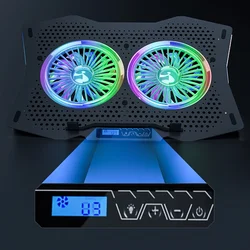 Great Roc Air-cooled 17Inch Cooling Pad For Laptop Stand Ice Coorel Rgb Laptop Cooling Pad With 2 Fans
