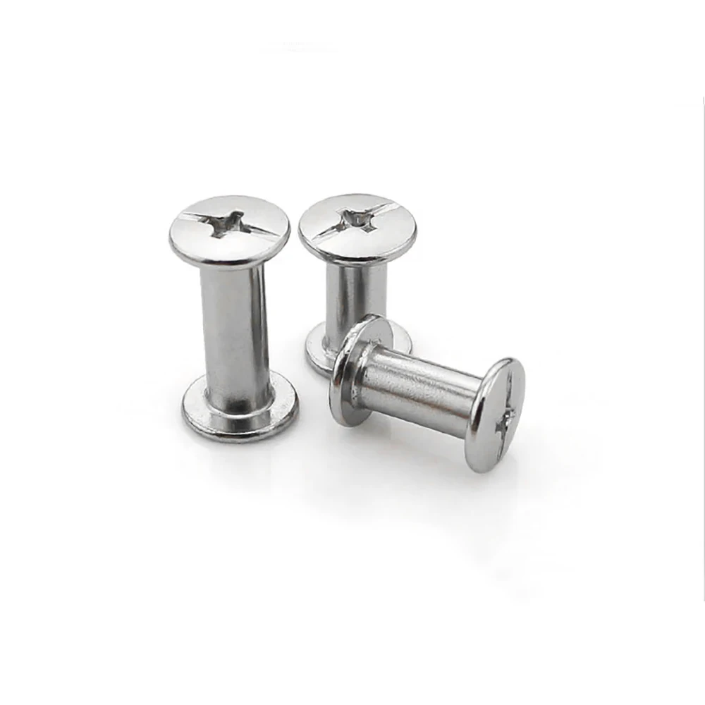 6-100 mm Length Rivets Plating Nickel Screw Ledger Suitcase  Lash Rivet Photo Album Docking Screw Menu Leather Rivets