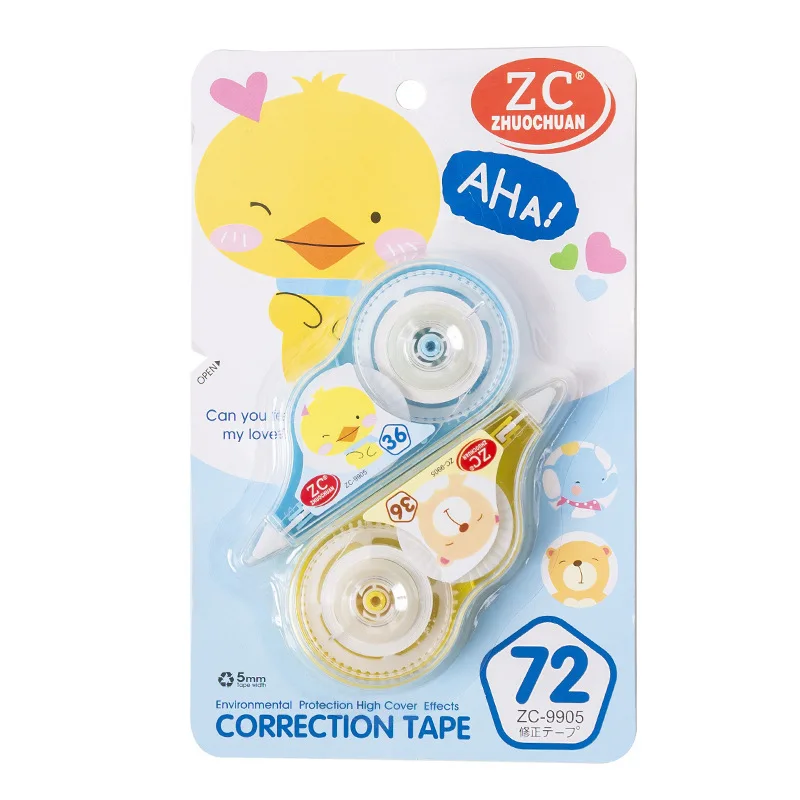 School Office Stationery High capacity Transparent kawaii correction tape