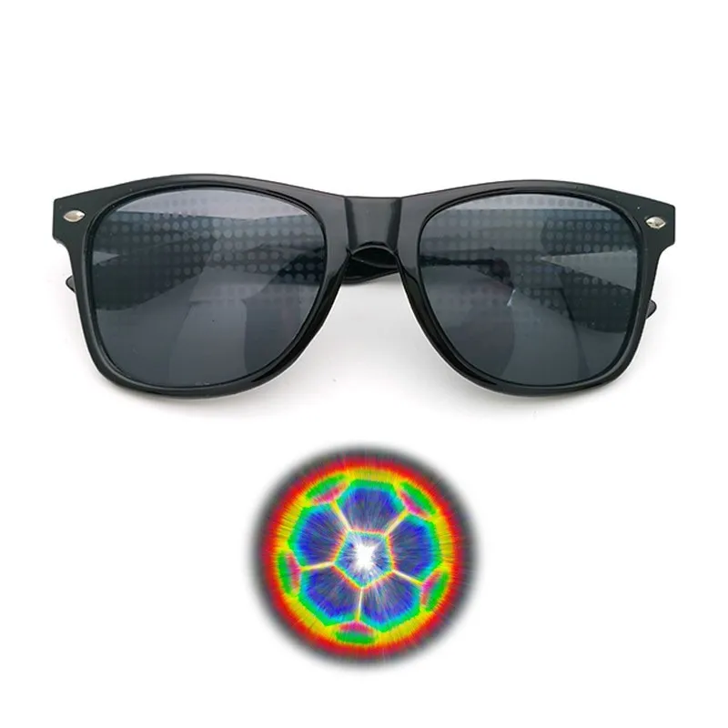 Wholesale 3D Prism Raves Glasses Funny Party Eyewear Firework Effect Lenses Heart Diffraction Glasses