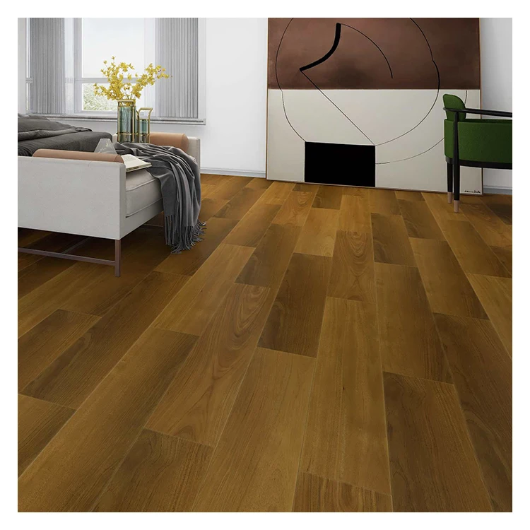Oak Wood Cherry Cork Floating Spc Floor With Click System Spc Tile Flooring for Apartment