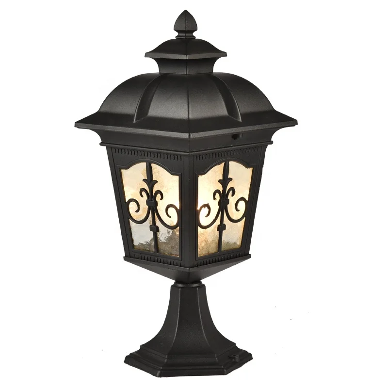 Outdoor fence pier mount post lights garden decorative gate pillars lamp