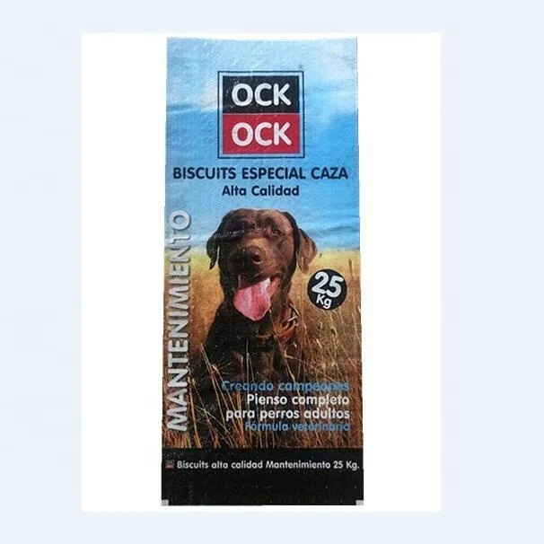 Полиэтиленовый пакет с принтом по индивидуальному заказу пластиковая упаковка для корма собак 25 кг полипропиленовый тканый мешок