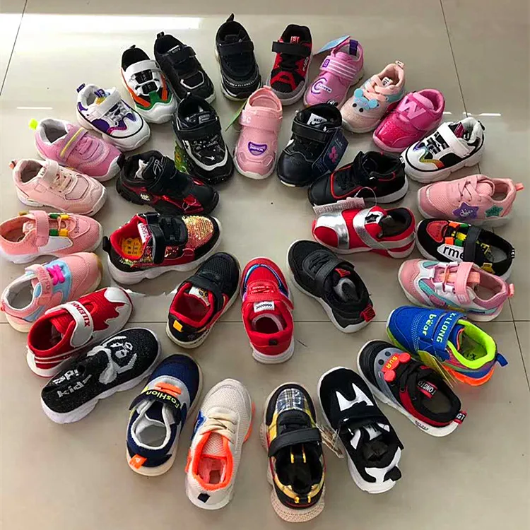 
Wholesale high quality baby shoelace soft bottom bulk sneakers clearance shoes 