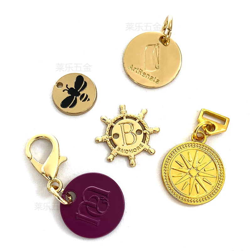 Wholesale Custom Logo private zinc alloy label Engraved Sewing Metal Garment Labels DIY Metal Tag bag label for clothing