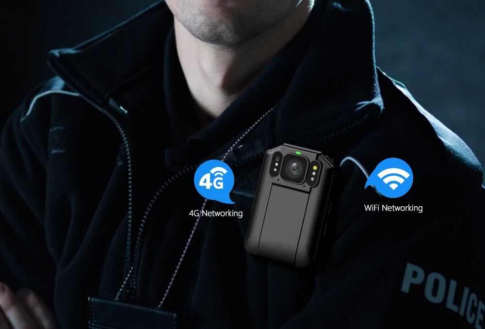 4G LTE 2K HD Body Camera 3100Mah Battery Ip67 Waterproof Shockproof Light weight Data-Encrypt For Law Enforcement Video Record