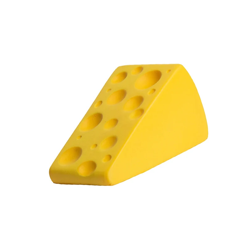 OEM manufacturer slow rebound soft PU foam cheese shaped stress ball pu squishy cheese toy