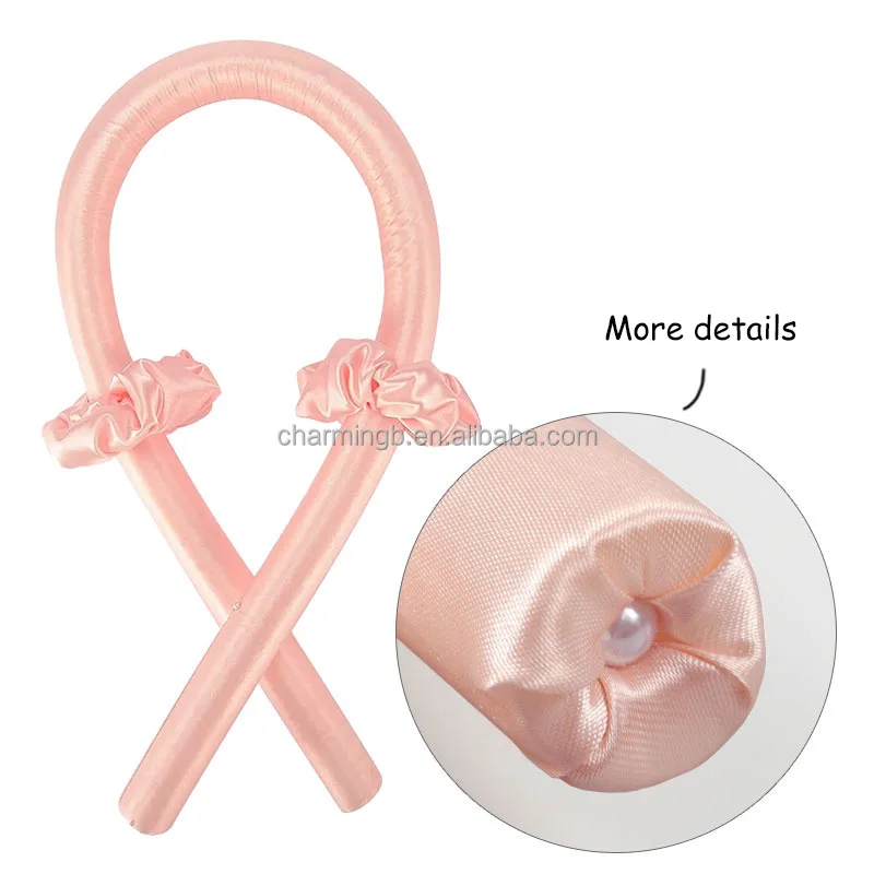 Headband 2022 Lazy Curling Iron Heatless Curling Rod Curls Silk Ribbon Hair Rollers Soft Shiny Hair Sleeping Soft Headband