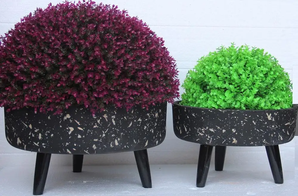 Круглые Стекловолоконные горшки terrazzo-ручная