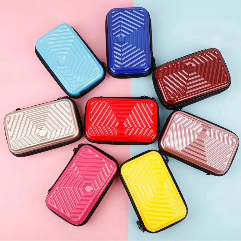 
Waterproof Multi pattern hard shell ABS PC makeup cosmetic bag case travel toiletry bag with shoulder straps 