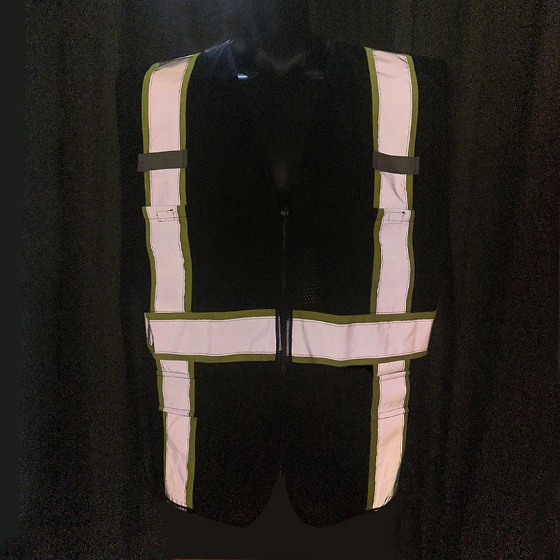 Hi Vis Viz High Visibility Reflective Safety Vest Polyester Cotton Executive Waistcoat Zipper Breathable Water Proof Mesh Oxford