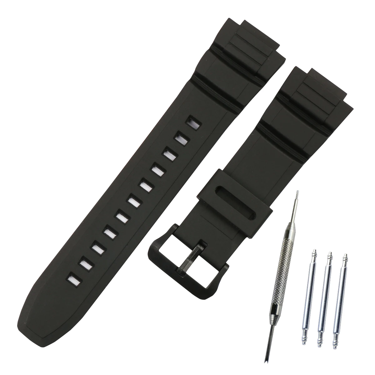Accessories pin buckle for MCW-100H 110H W-S220 HDD-S100 waterproof resin watch strap for men and women watch band