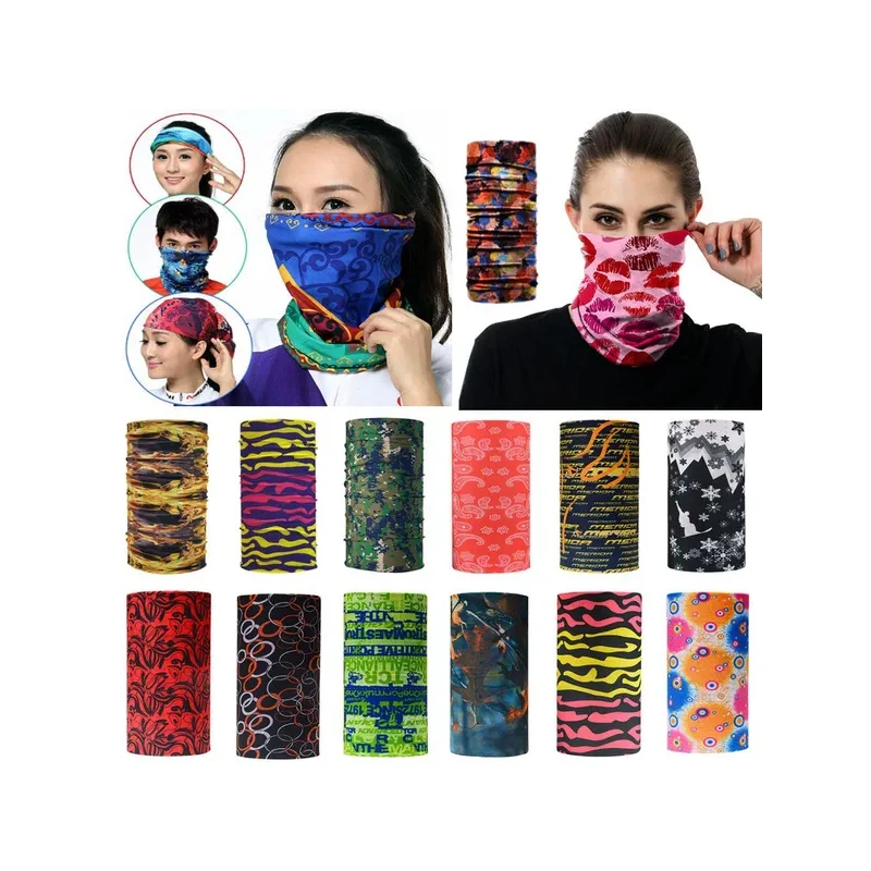 2024 New Arrival Customized Design Men And Women Fashion Multifunctional Polyester Fiber Tube Bandana For Face Protection