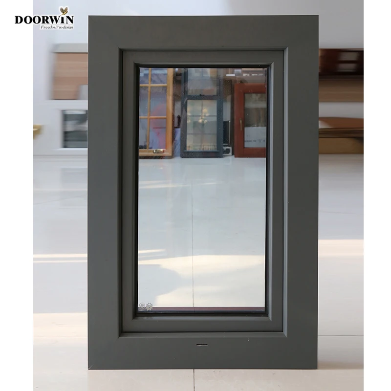 
Latest Design Two Way Open Long slim aluminum clad wood Tilt And Turn Casement tempered Glass Windows 