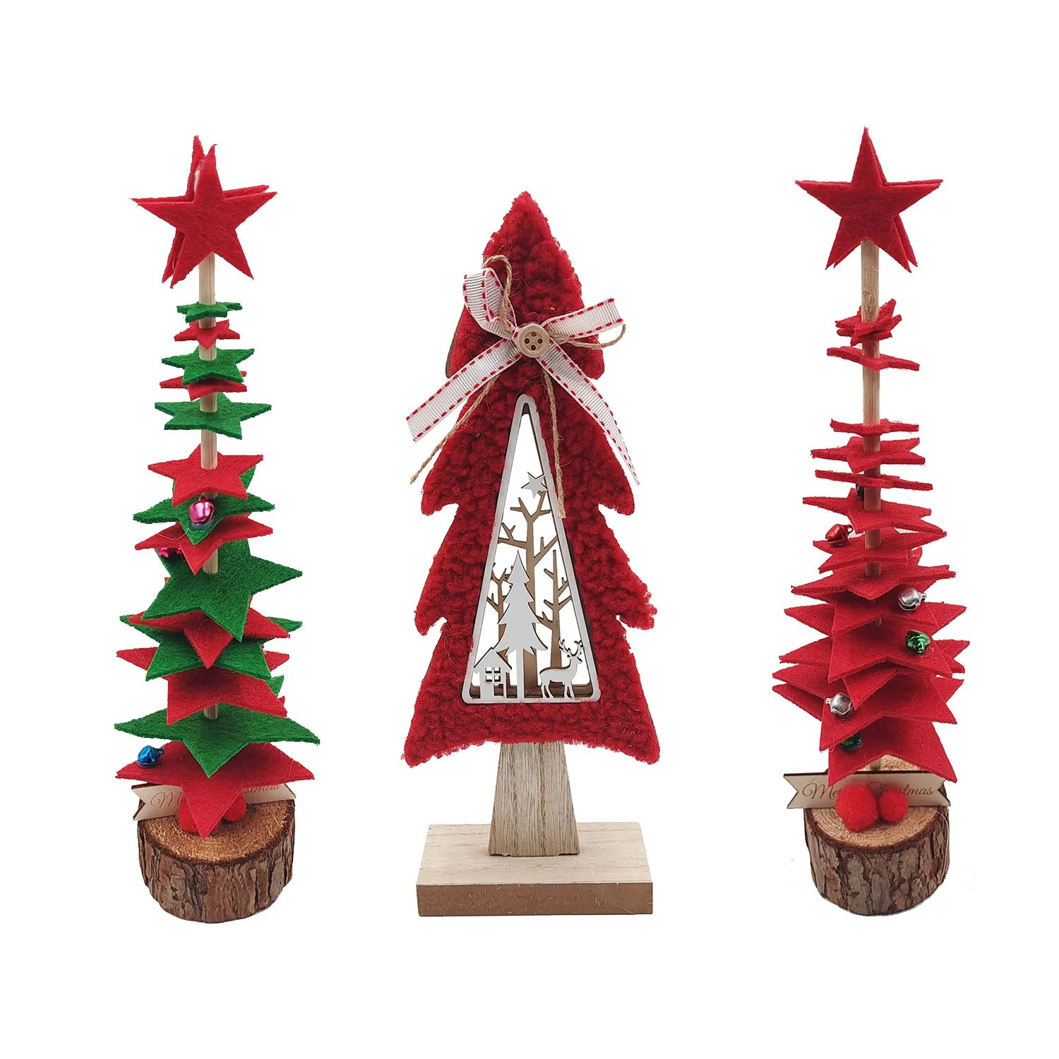 DIY non-woven Christmas Tree Small Pine Tree Mini Trees Placed In The Desktop Home Decor Christmas Decoration