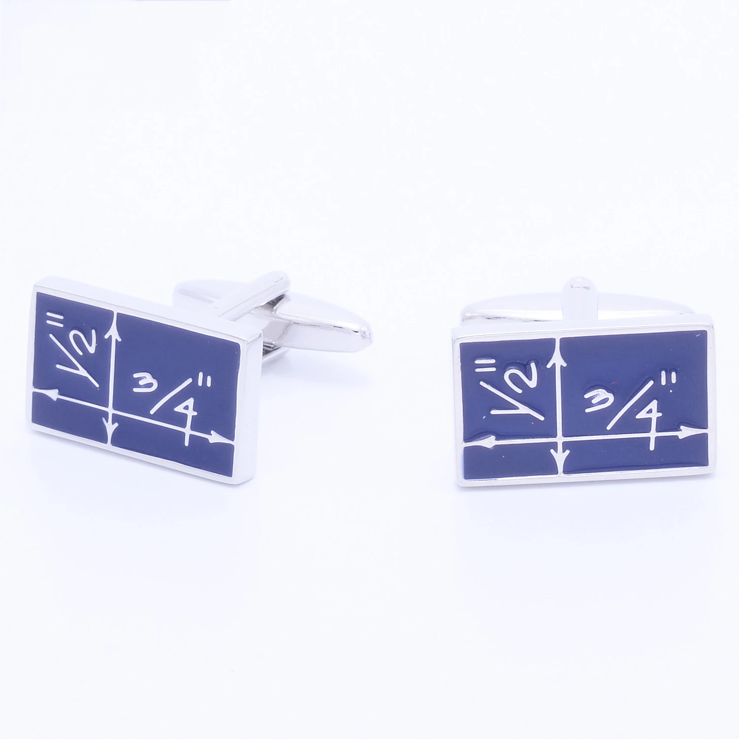 High Quality Enamel Cufflinks Pyramid Three Diagonal Stripes Custom Different Pattern Cufflinks
