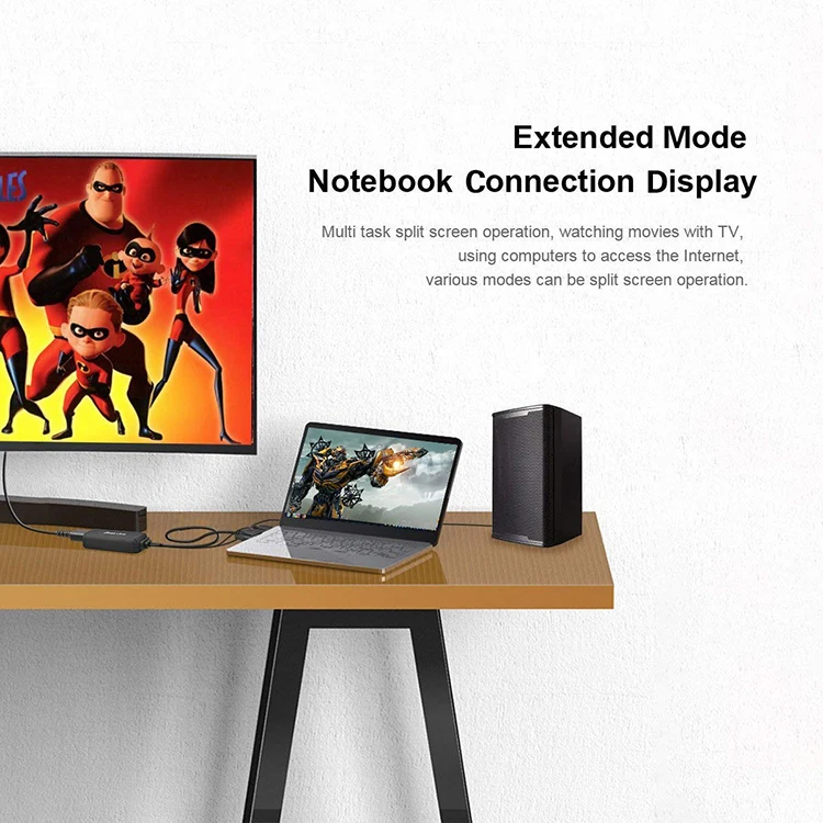 VGA to HDMI Cable, VGA to HDMI Adapter Cord Audio Connecting Old PC, Laptop a VGA Output to Monitor, HDTV HDMI Input