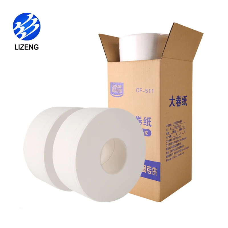 
Washroom Kitchen Use 4 Ply Recycled Pulp Eco Friendly Jumbo Roll Toilet Paper 