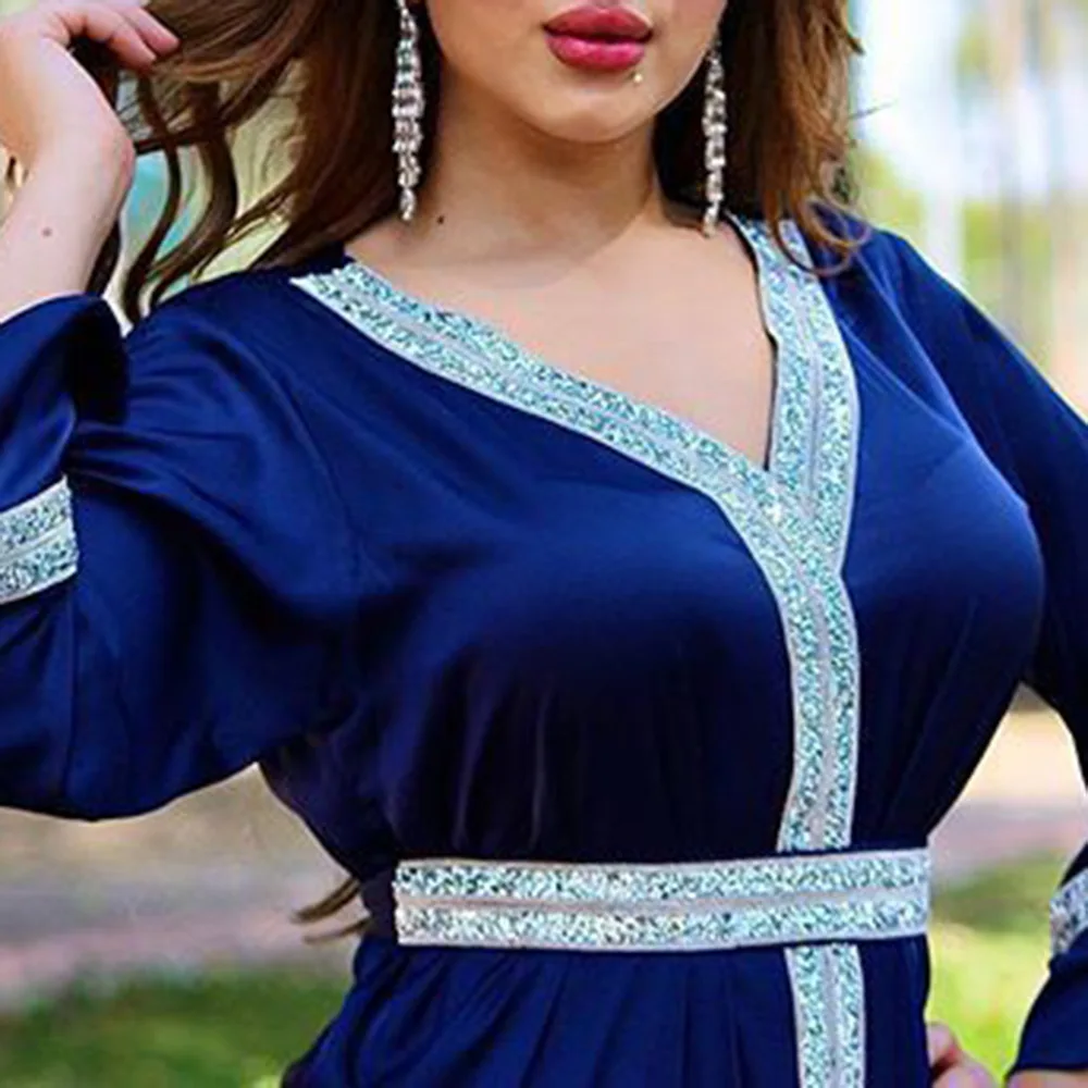 Customize New Style fashion luxe custom turkey Women Evening Dresses Muslim abaya dubai 2021