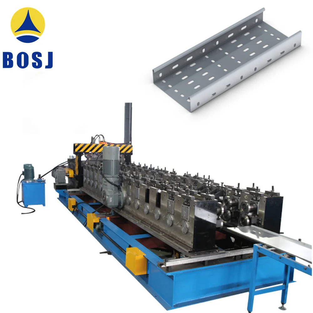 Perforated Cable Tray With Accessories Galvanized Steel Cable Tray making  machine cable tray roll forming machine
