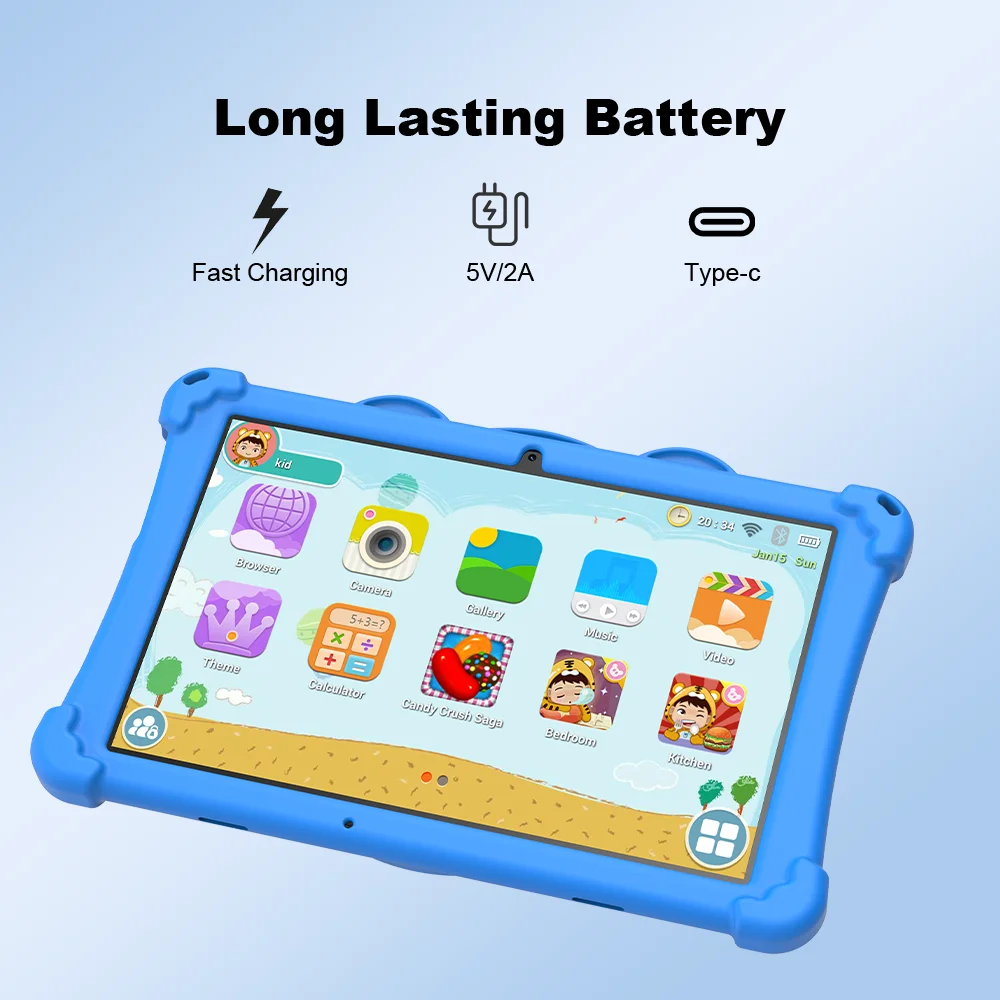 NEW 2024 10.1 Inch  4GB+64GB Child Tablet Android 13.0 WlFl writing tablet for kids Educational Reading Machine KidsTablet