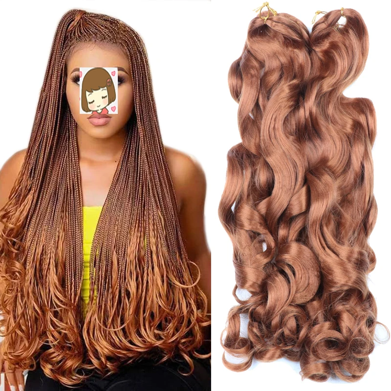 Spiral Braiding Hair Extension Synthetic Afro Bulk Jumbo Curl Wavy Box Crochet Braids