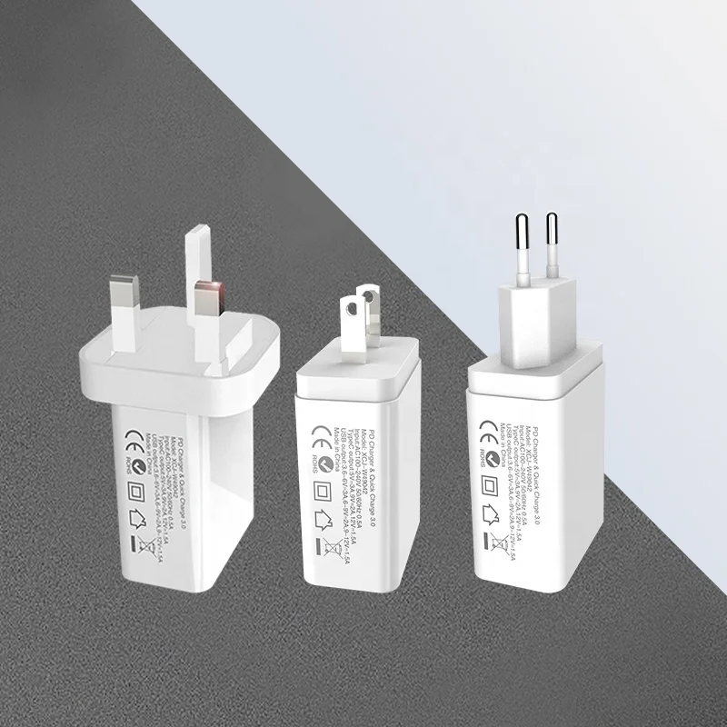 Сетевое зарядное устройство pd type-c usb 18 Вт с вилкой для ЕС и США