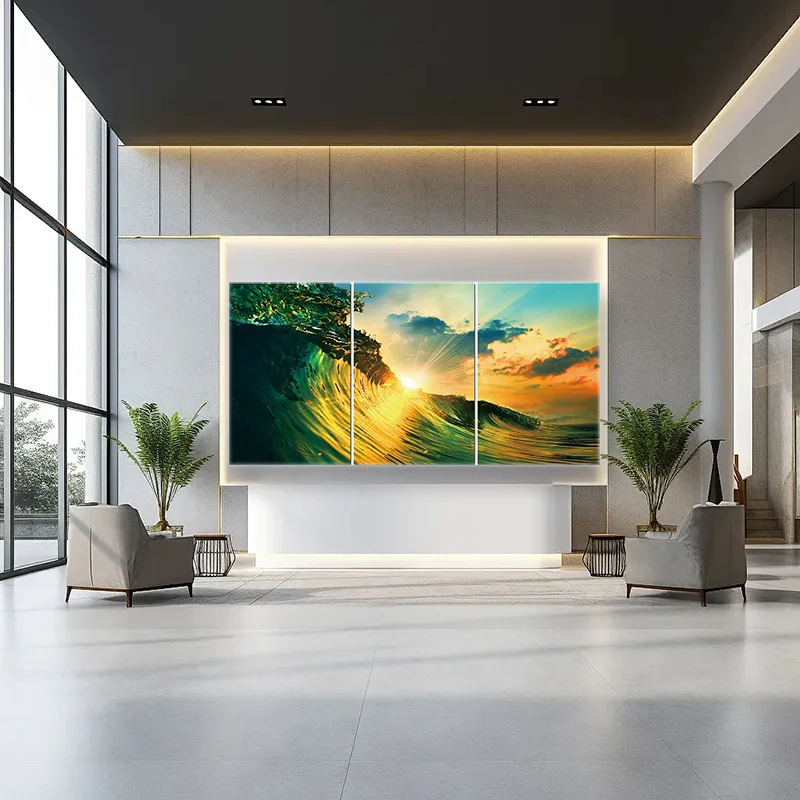 Natural  seaview mural landscape of beach and ocean hanging painting exquisite sea-view painting living room decorative painting