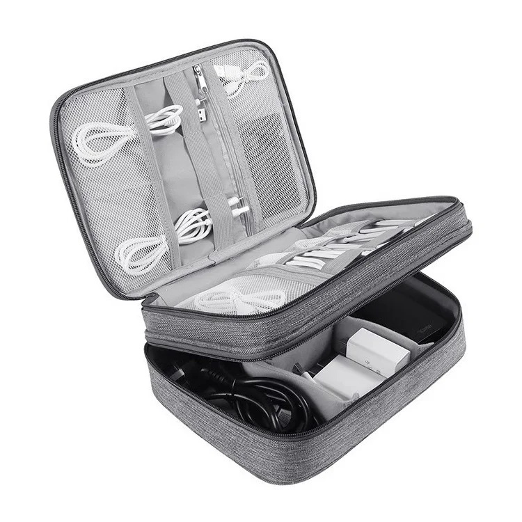 Lightweight Waterproof Multifunctional Travel Digital Cable Storage Bag Organizer Pouch for Electronic Accessories