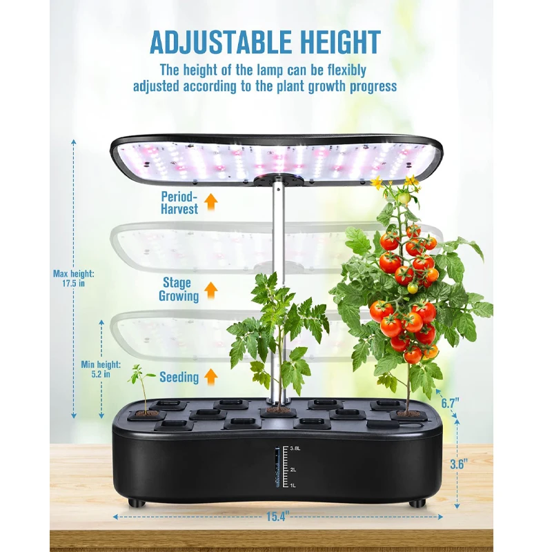 Smart Indoor Mini Herb Flowers Growing Garden Led Grow Light Hydroponics Growing System