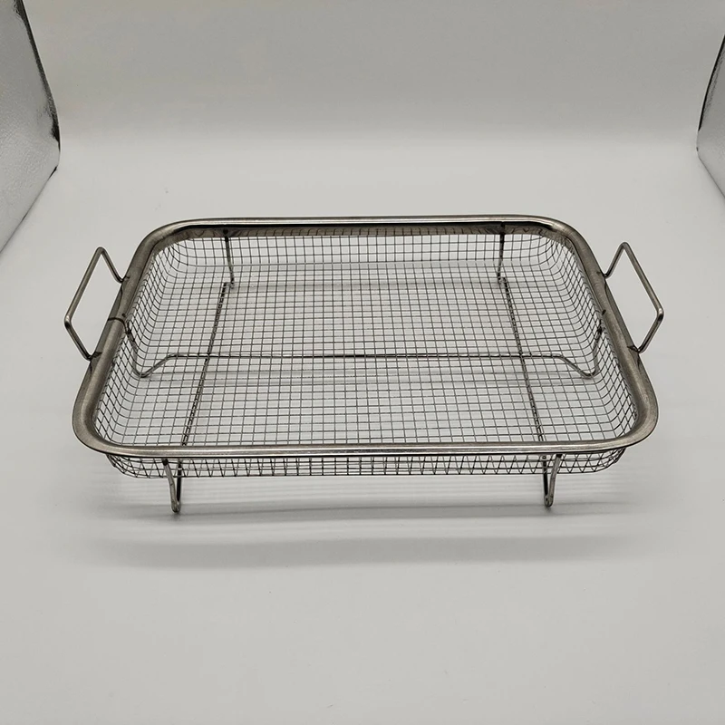 F2-320 Kitchen Round fish grader basket net,Stainless steel bbq mesh grill net barbecue basket mesh grid grill net